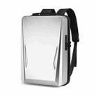 Men PC Hard Shell Gaming Computer Backpack For 15.6-17.3 Inch(Silver) - 1