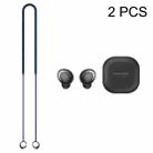2 PCS Bluetooth Earphone Silicone Anti-Lost Cord For Samsung Glaxy Buds Pro(Black) - 1