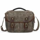 Outdoor Crossbody Photography Bag Vintage Waterproof Canvas Camera Bag(LR Army Green) - 1