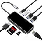 Type-C Extension Dock HDMI Hub Mirror Laptop 8 In 1 Converter(Black) - 1