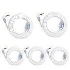 5 PCS Type-c/USB-c To 3.5mm Male Elbow Spring Audio Adapter Cable, Cable Length: 1m(White) - 1
