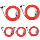 5 PCS Type-c/USB-c To 3.5mm Male Elbow Spring Audio Adapter Cable, Cable Length: 1m(Red) - 1