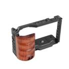 Alloy Rabbit Cage With Wooden Handle for Sony ZV-E10 Camera(Black) - 1