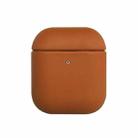 All-inclusive PU Earphone Protective Case For AirPods 1/2(Khaki Brown) - 1