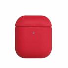 All-inclusive PU Earphone Protective Case For AirPods 1/2(Red) - 1