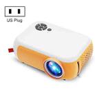 A10 480x360 Pixel Projector Support 1080P Projector ,Style: Basic Model White Yellow(US Plug) - 1