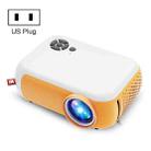 A10 480x360 Pixel Projector Support 1080P Projector ,Style: Same-screen White Yellow (US Plug) - 1