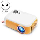 A10 480x360 Pixel Projector Support 1080P Projector ,Style: Same-screen White Yellow(EU Plug) - 1