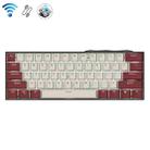 Ajazz K610T 61 Keys Wired Wireless Bluetooth Three Mode Mechanical Keyboard(Red White Green Shaft) - 1