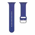 Silicone Solid Color Watch Band For Apple Watch Series 6&SE&5&4 40mm(Navy Blue) - 1