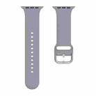 Silicone Solid Color Watch Band For Apple Watch Series 6&SE&5&4 40mm(Deep Gray) - 1