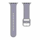 Silicone Solid Color Watch Band For Apple Watch Series 7 41mm(Deep Gray) - 1