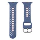 Silicone Porous Watch Bands For Apple Watch Series 4&5&6, Specification: 40mm (Rock Green Pink) - 1