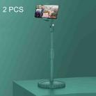 2 PCS Multifunctional Live Telescopic Mobile Phone Desktop Bracket(Dark Night Green) - 1