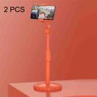 2 PCS Multifunctional Live Telescopic Mobile Phone Desktop Bracket(Active Orange) - 1