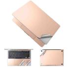 JRC Upper Cover Film + Bottom Cover Film + Full-Support Film + Touchpad Film Laptop Protective Sticker For Macbook 16Pro 2021 A2485(Gold) - 1