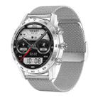 LOANIY DT70 Analog Digital Dual Display Smart Call Watch(Silver Steel) - 1