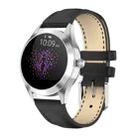 LOANIY KW10 Heart Rate/Sleep Monitoring Smart Watch(Silver Black Leather) - 1