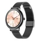 LOANIY CF80 1.08 Inch Heart Rate Monitoring Smart Bluetooth Watch, Color: Black Steel - 1