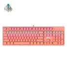 Ajazz STK131 104-Key Custom Macro Programmable RGB Keyboard, Cable Length:1.6m(Peach Red Blue Shaft) - 1