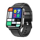 LOANIY E86 1.7 Inch Heart Rate Monitoring Smart Bluetooth Watch, Color: Black Leather - 1