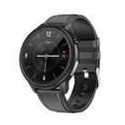 LOANIY E80 1.3 Inch Heart Rate Detection Smart Watch, Color: Black Leather - 1