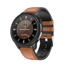 LOANIY E80 1.3 Inch Heart Rate Detection Smart Watch, Color: Brown Leather - 1