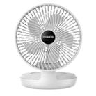 Folding Office Desktop Household Portable Small Fan, Size: 8 inch(White USB Direct Plug) - 1