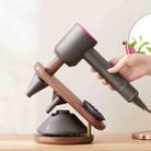 Solid Wood Hair Dryer Storage Bracket For Dyson(Black Walnut) - 1