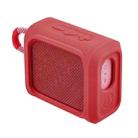 Speaker Portable Silicone Protective Cover Can Be Fastened With Strap For JBL GO3(Red) - 1