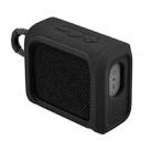 Speaker Portable Silicone Protective Cover Can Be Fastened With Strap For JBL GO3(Black) - 1