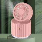 PW01 USB Water Cooling Mini Fan Desktop Turbo LED Spray Humidifying Air Cooler(Pink) - 1