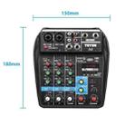 TEYUN A4 4-way Small Microphone Digital Mixer Live Recording Effector(US Plug) - 4
