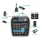 TEYUN A4 4-way Small Microphone Digital Mixer Live Recording Effector(US Plug) - 7