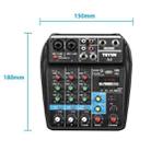 TEYUN A4 4-way Small Microphone Digital Mixer Live Recording Effector(EU Plug) - 4