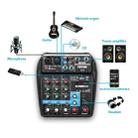 TEYUN A4 4-way Small Microphone Digital Mixer Live Recording Effector(EU Plug) - 7