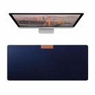 2PCS Felt Keyboard Mouse Pad Desk Pad, Specification: 300 × 800 × 3mm(Navy Blue) - 1