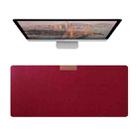 2PCS Felt Keyboard Mouse Pad Desk Pad, Specification: 700×330×2mm(Red Wine) - 1