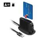 Rocketek  SCR812 USB 2.0 Smart Card Reader IC ID CAC TF Card Reader(Black) - 1