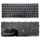 US Version Keyboard For HP Elitebook 840 G1/850 G1/840 G2/ZBook 14(Silver Frame with Backlight) - 1