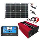 Solar Power System Inverters+30A Controller+18W 18V Solar Panel, Specification: Red 12V To 220V - 1