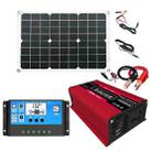 Solar Power System Inverters+30A Controller+18W 18V Solar Panel, Specification: Red 12V To 110V - 1