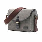 Casual SLR Camera Canvas Crossbody Bag(Gray) - 1