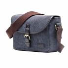Casual SLR Camera Canvas Crossbody Bag(Blue) - 1