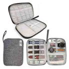 Travel Portable Strap Data Cable Storage Bag(Grey) - 1