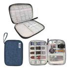 Travel Portable Strap Data Cable Storage Bag(Navy Blue) - 1