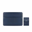 PU08DZ Leather Laptop Liner Bag with Stand Function, Size: 13.3 inches(Sapphire Blue with Bag) - 1