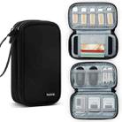 Baona BN-C004 Mini U Disk Headphone Data Cable Storage Bag, Color: Double Layer (Black) - 1