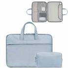 Baona BN-Q006 PU Leather Full Opening Laptop Handbag For 13/13.3 inches(Sky Blue+Power Bag) - 1