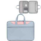 Baona BN-Q006 PU Leather Full Opening Laptop Handbag For 14 inches(Sky Blue+Pink) - 1